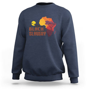 Black History Didn't Start With Slavery Sweatshirt TS09 Navy Printyourwear