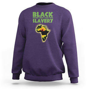 Black History Didn't Start With Slavery Sweatshirt TS09 Purple Printyourwear