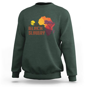 Black History Didn't Start With Slavery Sweatshirt TS09 Dark Forest Green Printyourwear