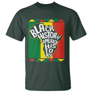 Black History Is American History Patriotic African American T Shirt TS09 Dark Forest Green Printyourwear