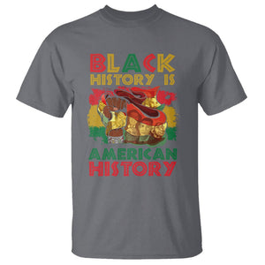 Black History Is American History T Shirt African American Pride Flag TS02 Charcoal Printyourwear