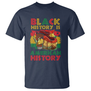 Black History Is American History T Shirt African American Pride Flag TS02 Navy Printyourwear