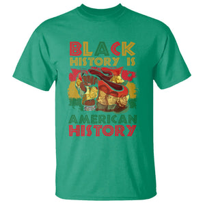 Black History Is American History T Shirt African American Pride Flag TS02 Irish Green Printyourwear