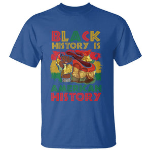 Black History Is American History T Shirt African American Pride Flag TS02 Royal Blue Printyourwear