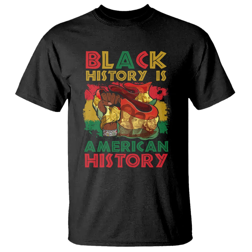 Black History Is American History T Shirt African American Pride Flag TS02 Black Printyourwear