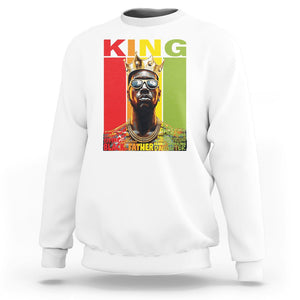 Black History King Father Melanin African American Dad Sweatshirt TS09 White Printyourwear