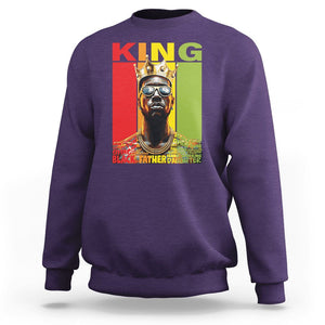 Black History King Father Melanin African American Dad Sweatshirt TS09 Purple Printyourwear