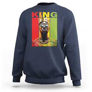 Black History King Father Melanin African American Dad Sweatshirt TS09 Navy Printyourwear