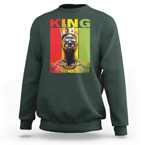 Black History King Father Melanin African American Dad Sweatshirt TS09 Dark Forest Green Printyourwear