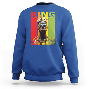 Black History King Father Melanin African American Dad Sweatshirt TS09 Royal Blue Printyourwear