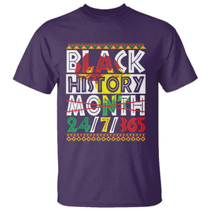 Black History Month 24/7/365 Gift Pride African American T Shirt TS09 Purple Printyourwear