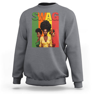 Black History Month Swag Melanin Queen Sweatshirt TS09 Charcoal Printyourwear