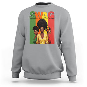 Black History Month Swag Melanin Queen Sweatshirt TS09 Sport Gray Printyourwear