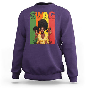 Black History Month Swag Melanin Queen Sweatshirt TS09 Purple Printyourwear