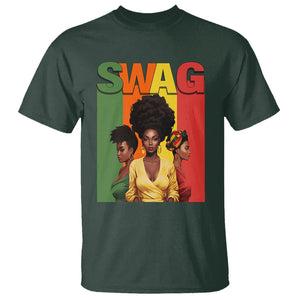 Black History Month Swag Melanin Queen T Shirt TS09 Dark Forest Green Printyourwear