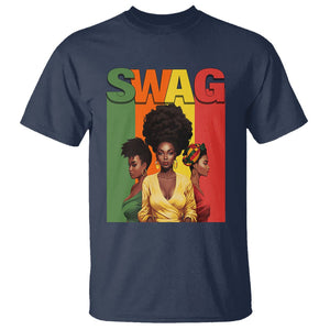 Black History Month Swag Melanin Queen T Shirt TS09 Navy Printyourwear