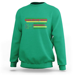 Black History Month Sweatshirt African American Pride Flag TS02 Irish Green Printyourwear