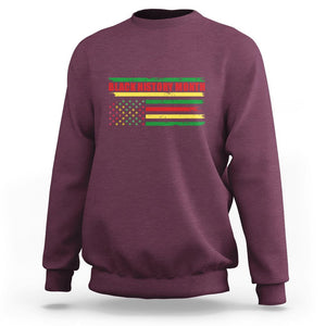 Black History Month Sweatshirt African American Pride Flag TS02 Maroon Printyourwear