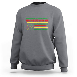 Black History Month Sweatshirt African American Pride Flag TS02 Charcoal Printyourwear