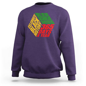 Black History Month Sweatshirt Believe Achieve Succeed Proud African American TS02 Purple Printyourwear