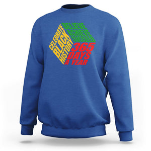 Black History Month Sweatshirt Believe Achieve Succeed Proud African American TS02 Royal Blue Printyourwear