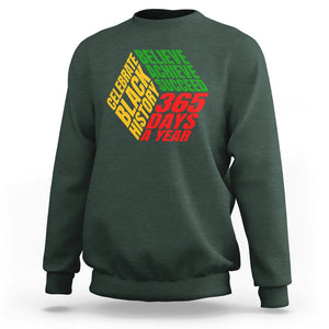 Black History Month Sweatshirt Believe Achieve Succeed Proud African American TS02 Dark Forest Green Printyourwear