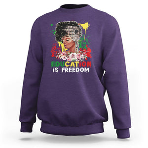 Black History Month Sweatshirt Black Educated African American Pride Women TS02 Purple Printyourwear