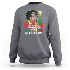 Black History Month Sweatshirt Black Educated African American Pride Women TS02 Charcoal Printyourwear