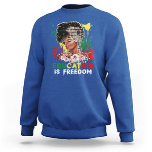 Black History Month Sweatshirt Black Educated African American Pride Women TS02 Royal Blue Printyourwear