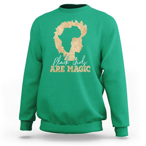 Black History Month Sweatshirt Black Girls Are Magic Melanin TS02 Irish Green Printyourwear