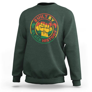 Black History Month Sweatshirt Built By Black History Afro Melanin TS02 Dark Forest Green Printyourwear