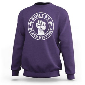 Black History Month Sweatshirt Built By Black History Afro Melanin TS02 Purple Printyourwear