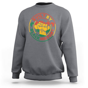 Black History Month Sweatshirt Built By Black History Afro Melanin TS02 Charcoal Printyourwear