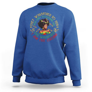 Black History Month Sweatshirt Dragon Fly African Women She Whispered Back I Am The Storm TS09 Royal Blue Printyourwear