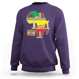 Black History Month Sweatshirt Educate Teach Black History Educated African American Pride TS02 Purple Printyourwear