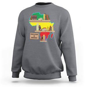 Black History Month Sweatshirt Educate Teach Black History Educated African American Pride TS02 Charcoal Printyourwear