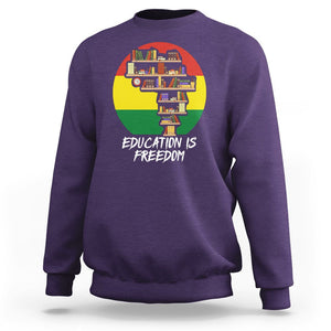 Black History Month Sweatshirt Education Is Freedom African Americans TS09 Purple Printyourwear