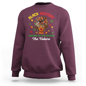 Black History Month Sweatshirt Honoring The Past Inspiring The Future TS02 Maroon Printyourwear