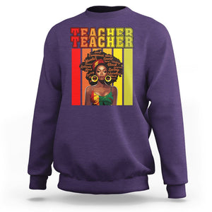 Black History Month Sweatshirt Teacher Women African Americans School Educate TS09 Purple Printyourwear