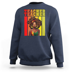 Black History Month Sweatshirt Teacher Women African Americans School Educate TS09 Navy Printyourwear