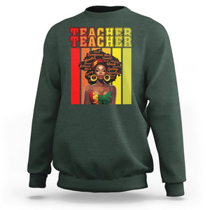 Black History Month Sweatshirt Teacher Women African Americans School Educate TS09 Dark Forest Green Printyourwear