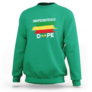 Black History Month Sweatshirt Unapologetically Dope Black Pride Melanin African American TS02 Irish Green Printyourwear