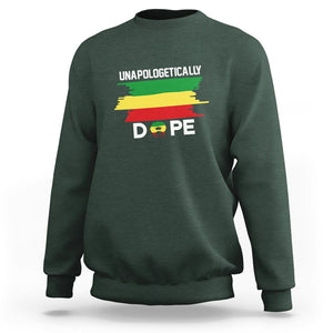 Black History Month Sweatshirt Unapologetically Dope Black Pride Melanin African American TS02 Dark Forest Green Printyourwear