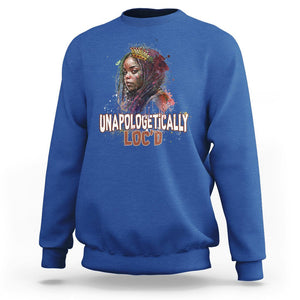 Black History Month Sweatshirt Unapologetically Locd Locs Hair Melanin Queen TS02 Royal Blue Printyourwear