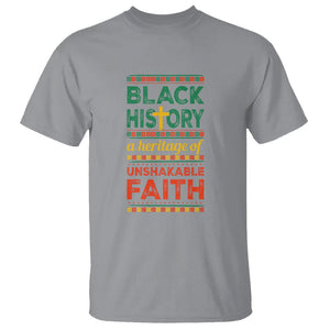 Black History Month T Shirt A Heritage Of Unshakeable Faith Christian BLM TS09 Sport Gray Printyourwear