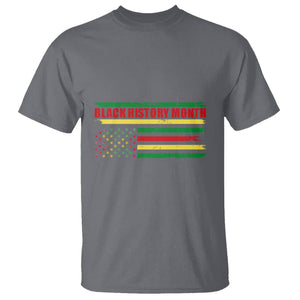 Black History Month T Shirt African American Pride Flag TS02 Charcoal Printyourwear