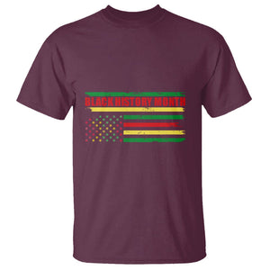 Black History Month T Shirt African American Pride Flag TS02 Maroon Printyourwear