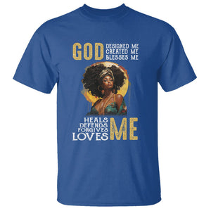 Black History Month T Shirt African Women God Designed Created Blessed Me TS09 Royal Blue Printyourwear