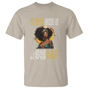 Black History Month T Shirt African Women God Designed Created Blessed Me TS09 Sand Printyourwear