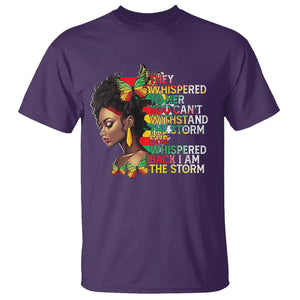 Black History Month T Shirt African Women She Whispered Back I Am The Storm TS09 Purple Printyourwear